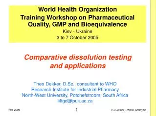 Comparative dissolution testing and applications