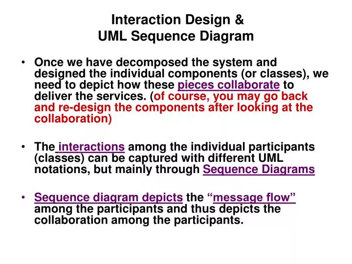 interaction design uml sequence diagram