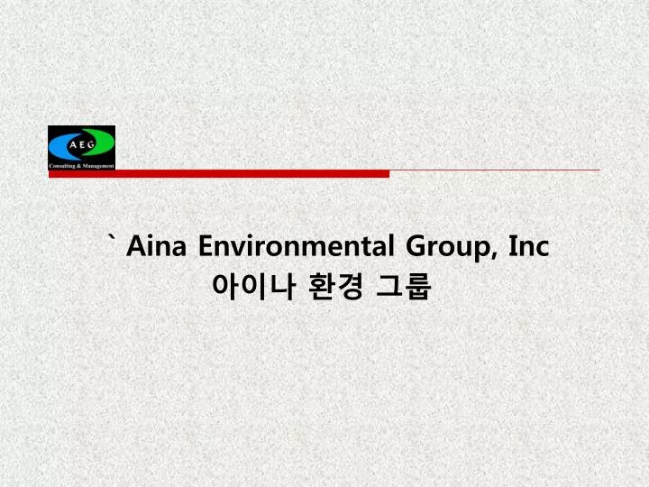 aina environmental group inc