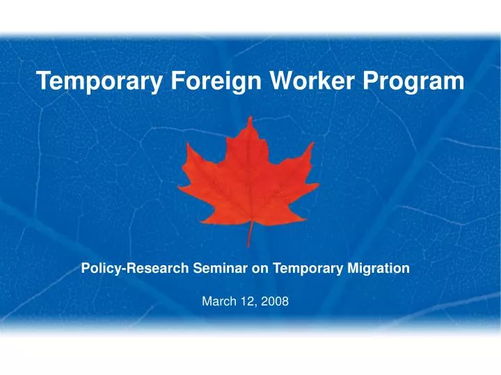 temporary foreign worker program