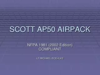 SCOTT AP50 AIRPACK