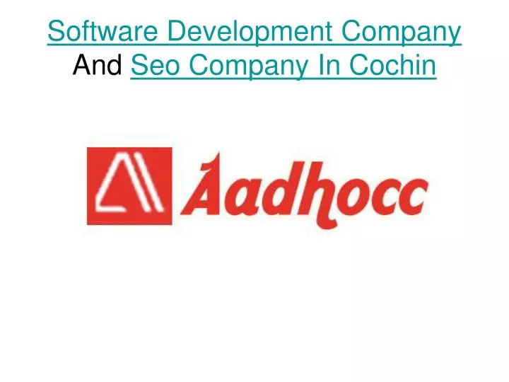 software development company and seo company in cochin