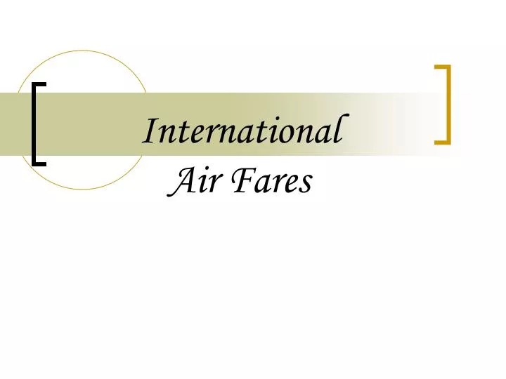 international air fares