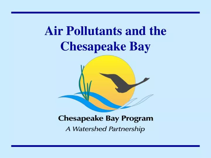 air pollutants and the chesapeake bay