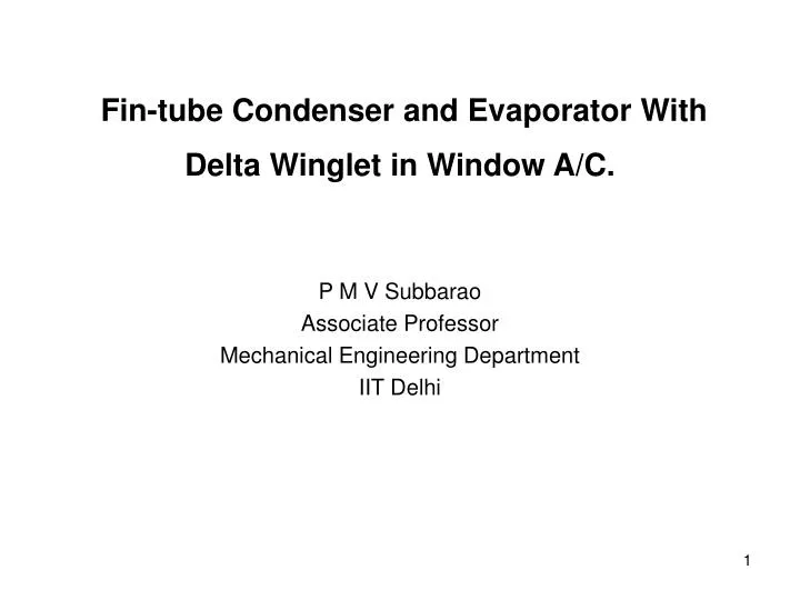 fin tube condenser and evaporator with delta winglet in window a c