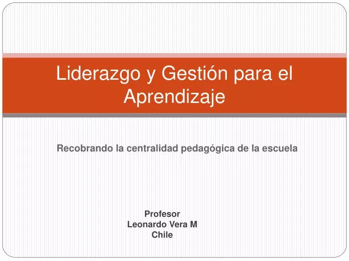 liderazgo y gesti n para el aprendizaje