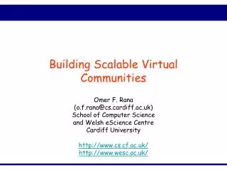 Building Scalable Virtual Communities
