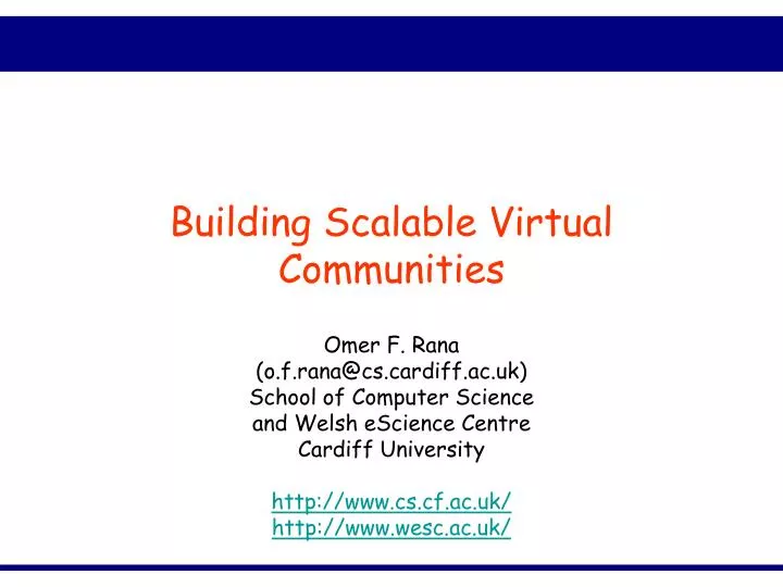 building scalable virtual communities