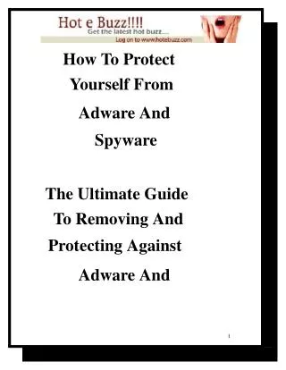 how to protect yourself from adware and spyware