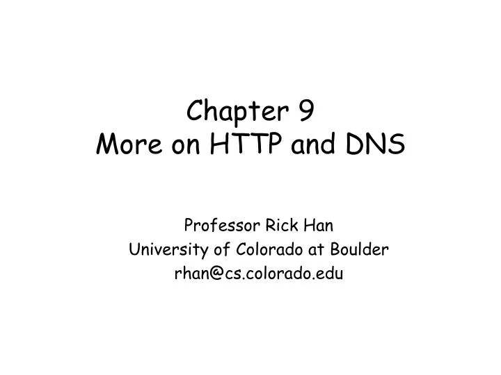 chapter 9 more on http and dns