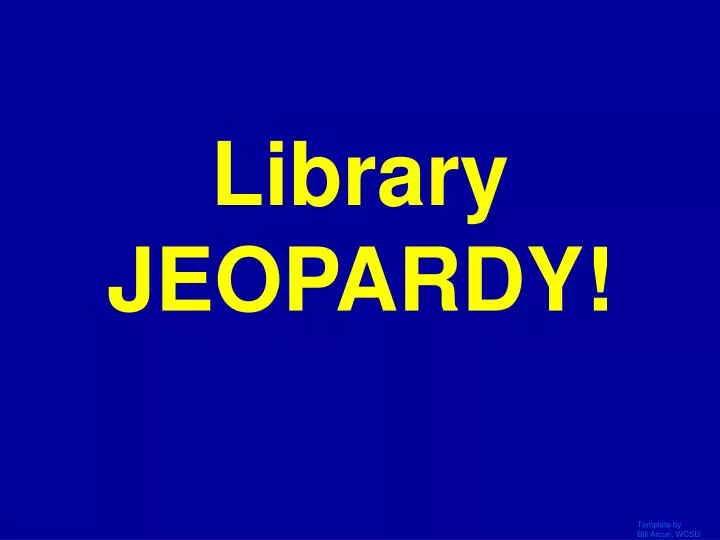 library jeopardy