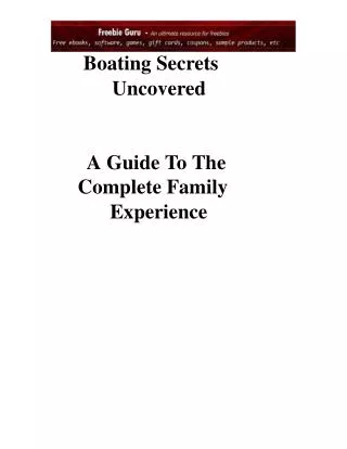 boating secrets uncovered