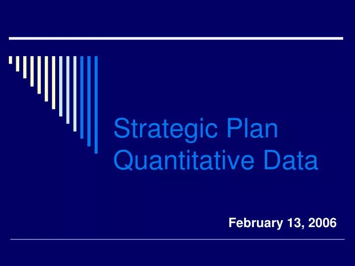 strategic plan quantitative data