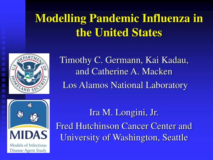 modelling pandemic influenza in the united states