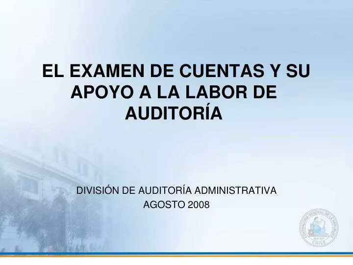 divisi n de auditor a administrativa agosto 2008