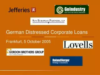 German Distressed Corporate Loans