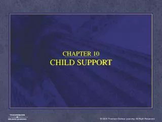 CHAPTER 10 CHILD SUPPORT