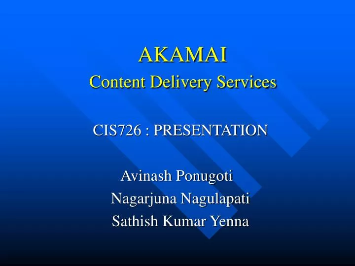 akamai content delivery services