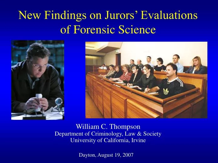 new findings on jurors evaluations of forensic science