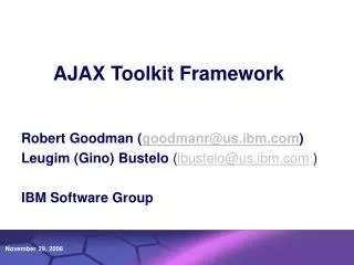AJAX Toolkit Framework