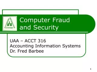Computer Fraud and Security