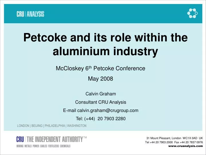petcoke and its role within the aluminium industry