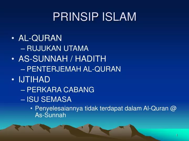prinsip islam