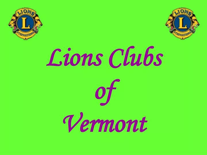 lions clubs of vermont
