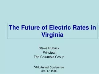 The Future of Electric Rates in Virginia