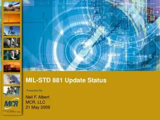 MIL-STD 881 Update Status