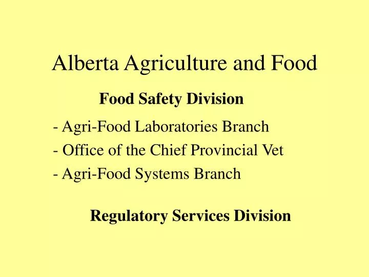alberta agriculture and food
