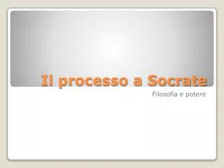il processo a socrate