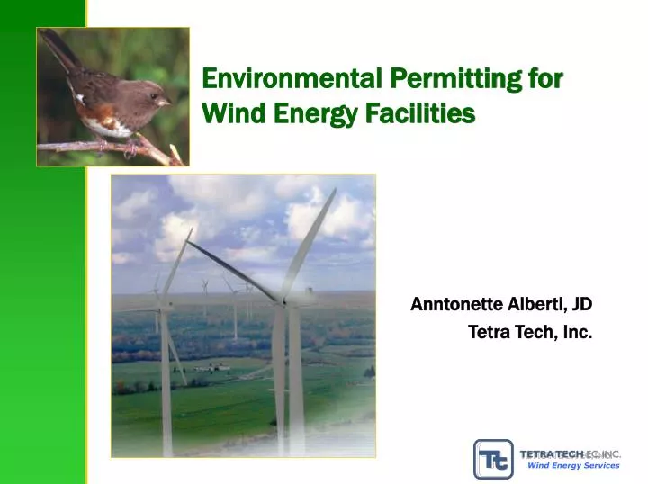 environmental permitting for wind energy facilities