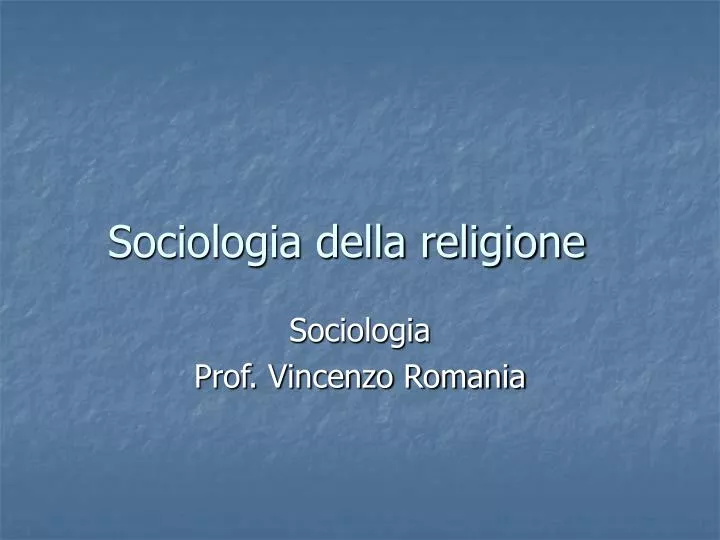 sociologia della religione