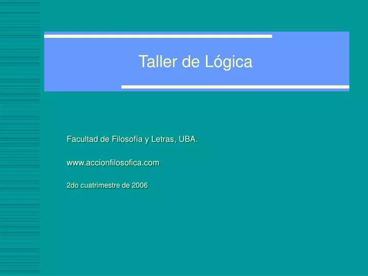 taller de l gica