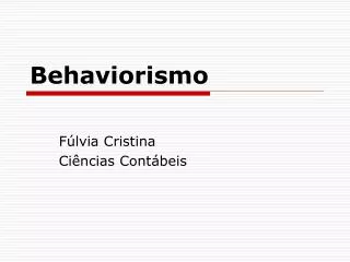 behaviorismo