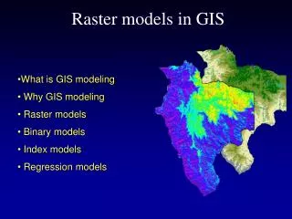 Raster models in GIS