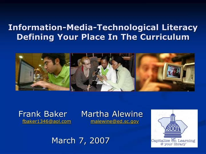 information media technological literacy defining your place in the curriculum