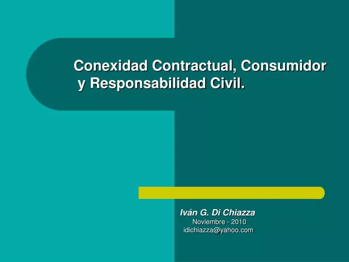 conexidad contractual consumidor y responsabilidad civil