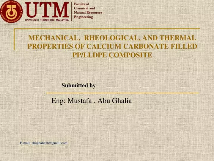 mechanical rheological and thermal properties of calcium carbonate filled pp lldpe composite