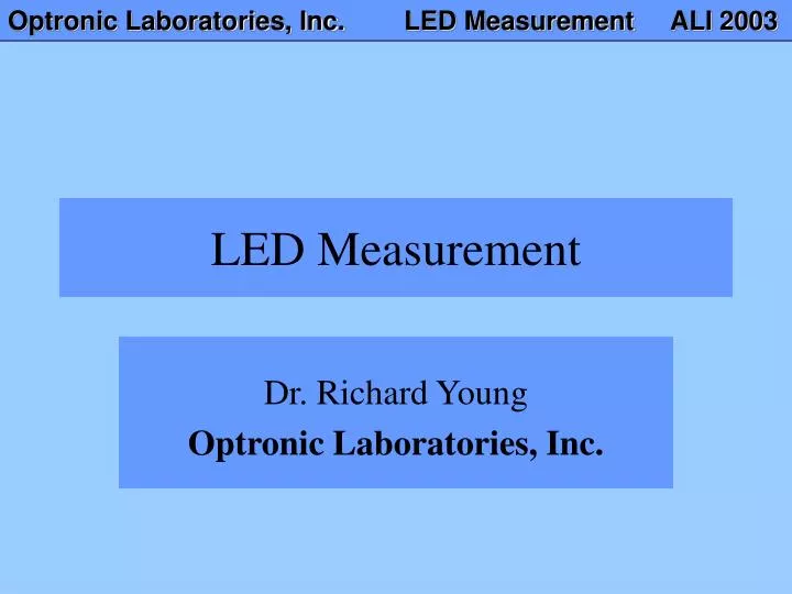 led measurement