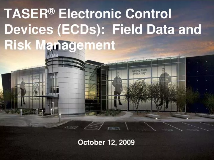 taser electronic control devices ecds field data and risk management