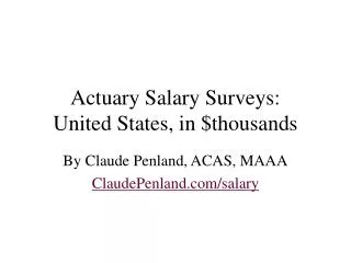 actuary salary survey for actuarial jobs