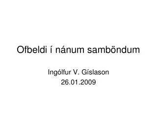 ofbeldi n num samb ndum