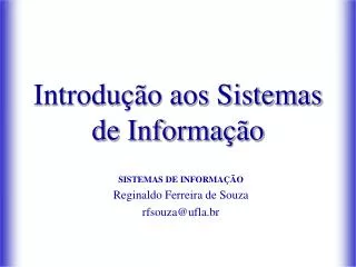 introdu o aos sistemas de informa o