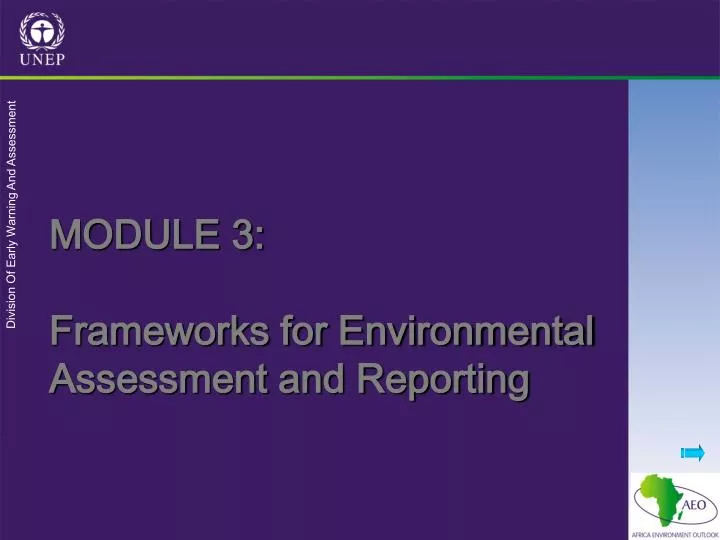 module 3 frameworks for environmental assessment and reporting