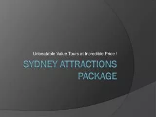 sydney attraction tour package