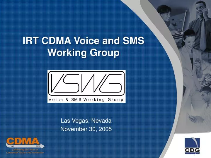 irt cdma voice and sms working group