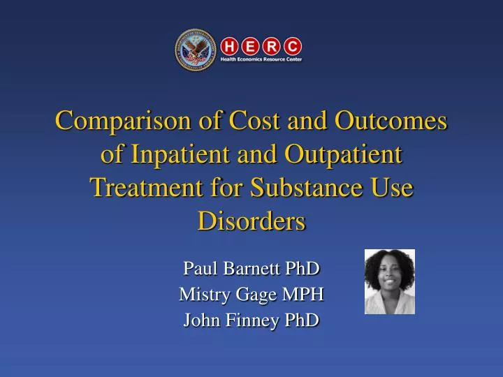 comparison of cost and outcomes of inpatient and outpatient treatment for substance use disorders