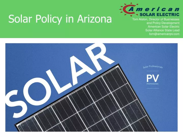 solar policy in arizona